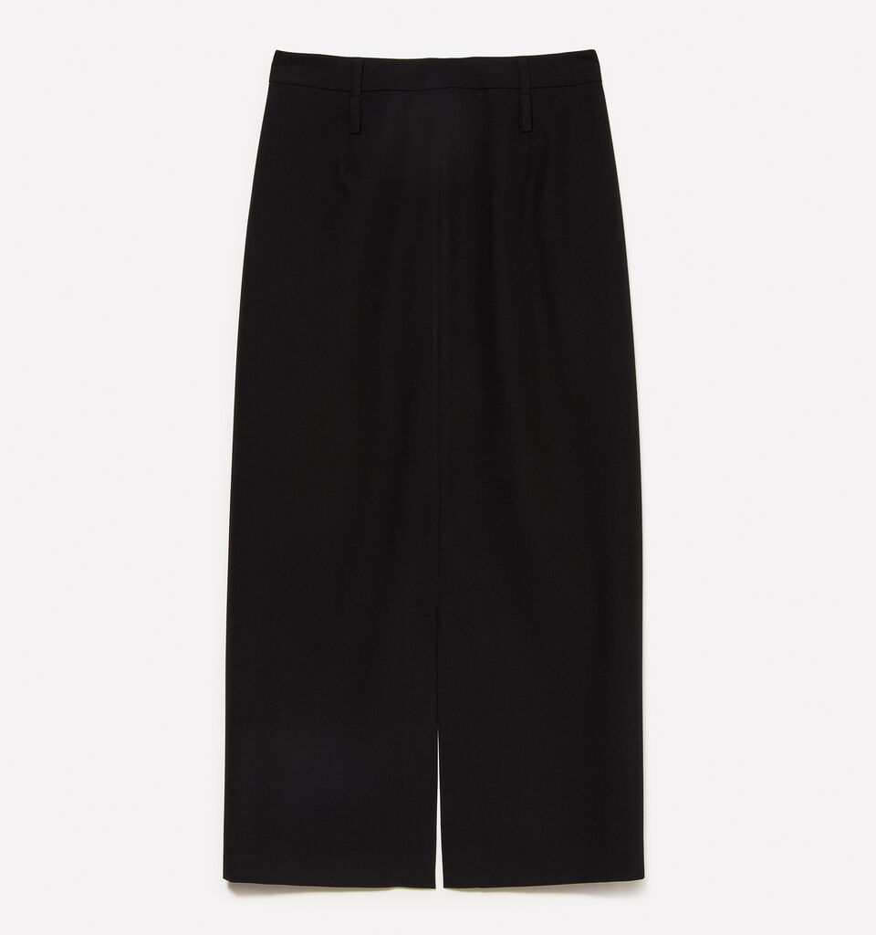 Φούστα μίντι μαύρη με σκίσιμο - φούστες μιντί, longuette γυναικείες - Μαυρο | Sisley image number 6